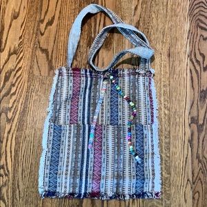 Handmade fabric hobo bag